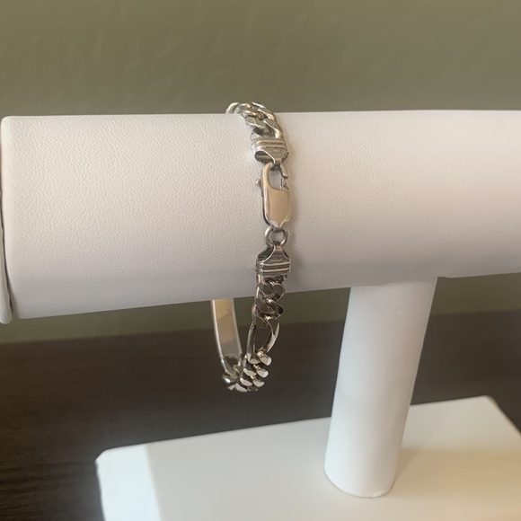 Italian Silver ID Bracelet 7” - Picture 10 of 12